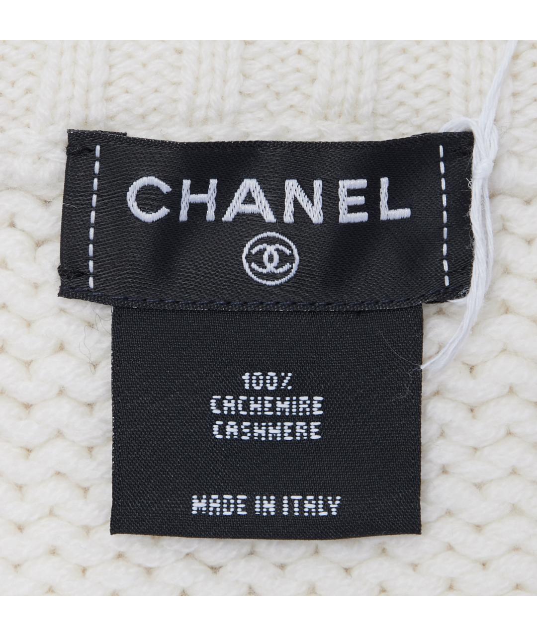 CHANEL Белый кашемировый воротник, фото 4