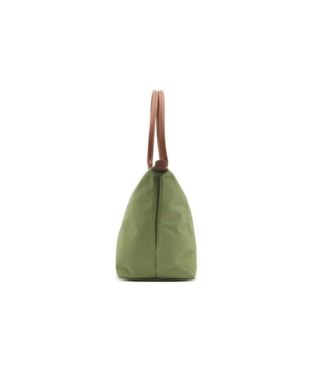 LONGCHAMP Салатовая тканевая сумка через плечо, фото 4