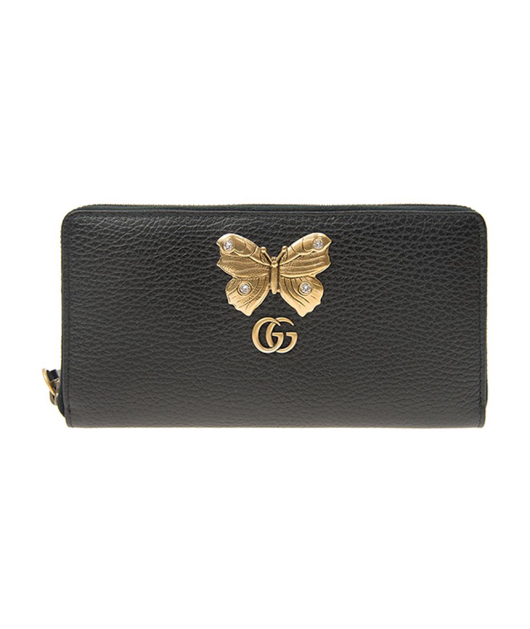 GUCCI Черный кожаный кошелек, фото 1