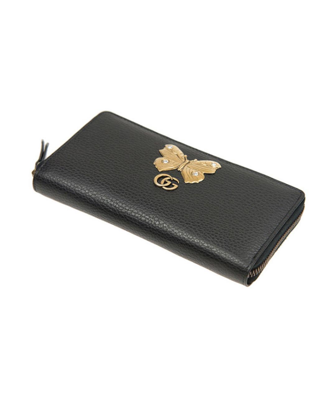 GUCCI Черный кожаный кошелек, фото 2