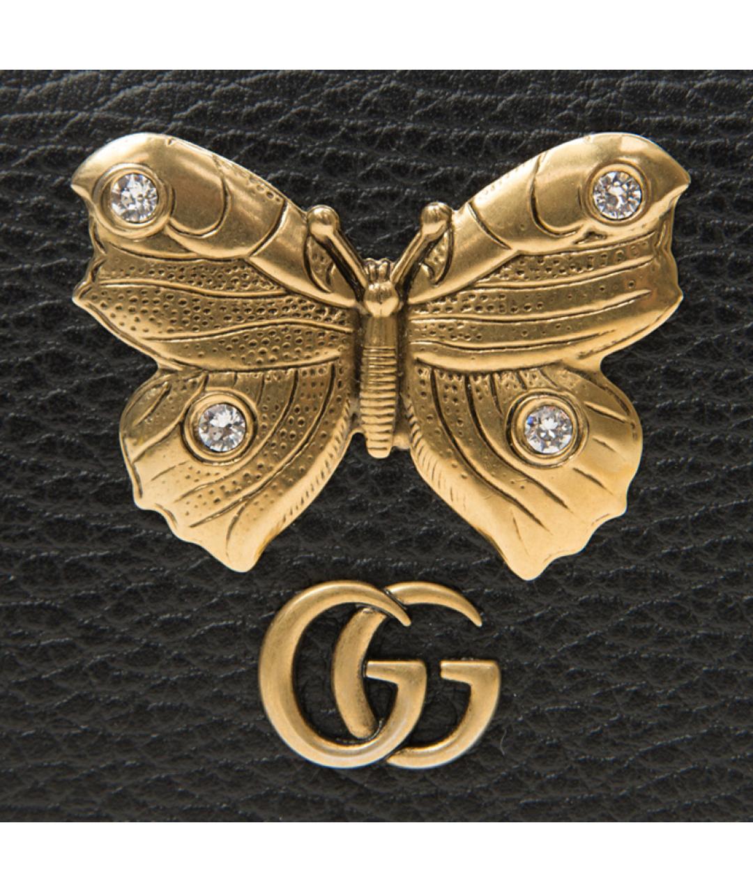 GUCCI Черный кожаный кошелек, фото 5