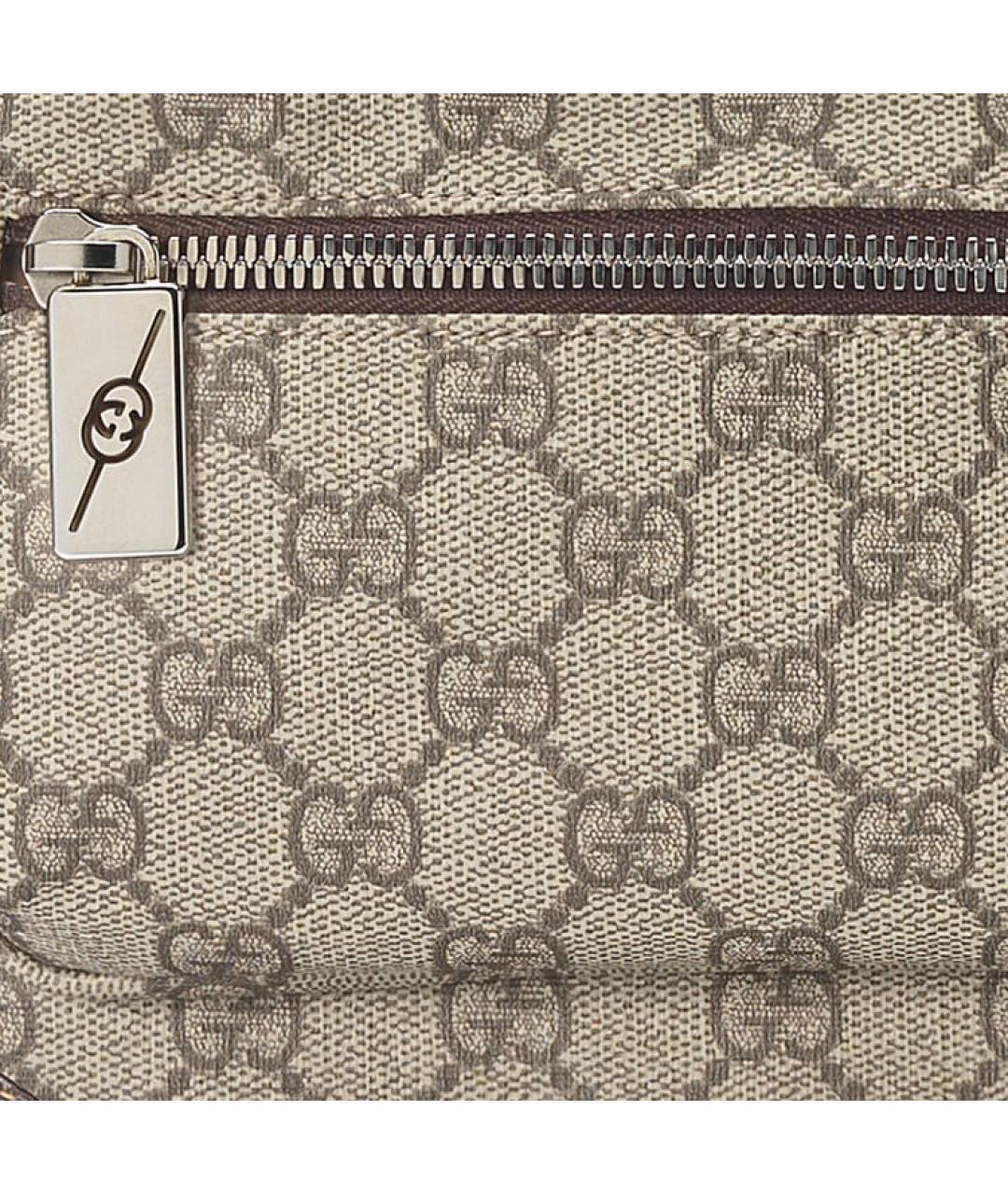 GUCCI Коричневая хлопковая поясная сумка, фото 8