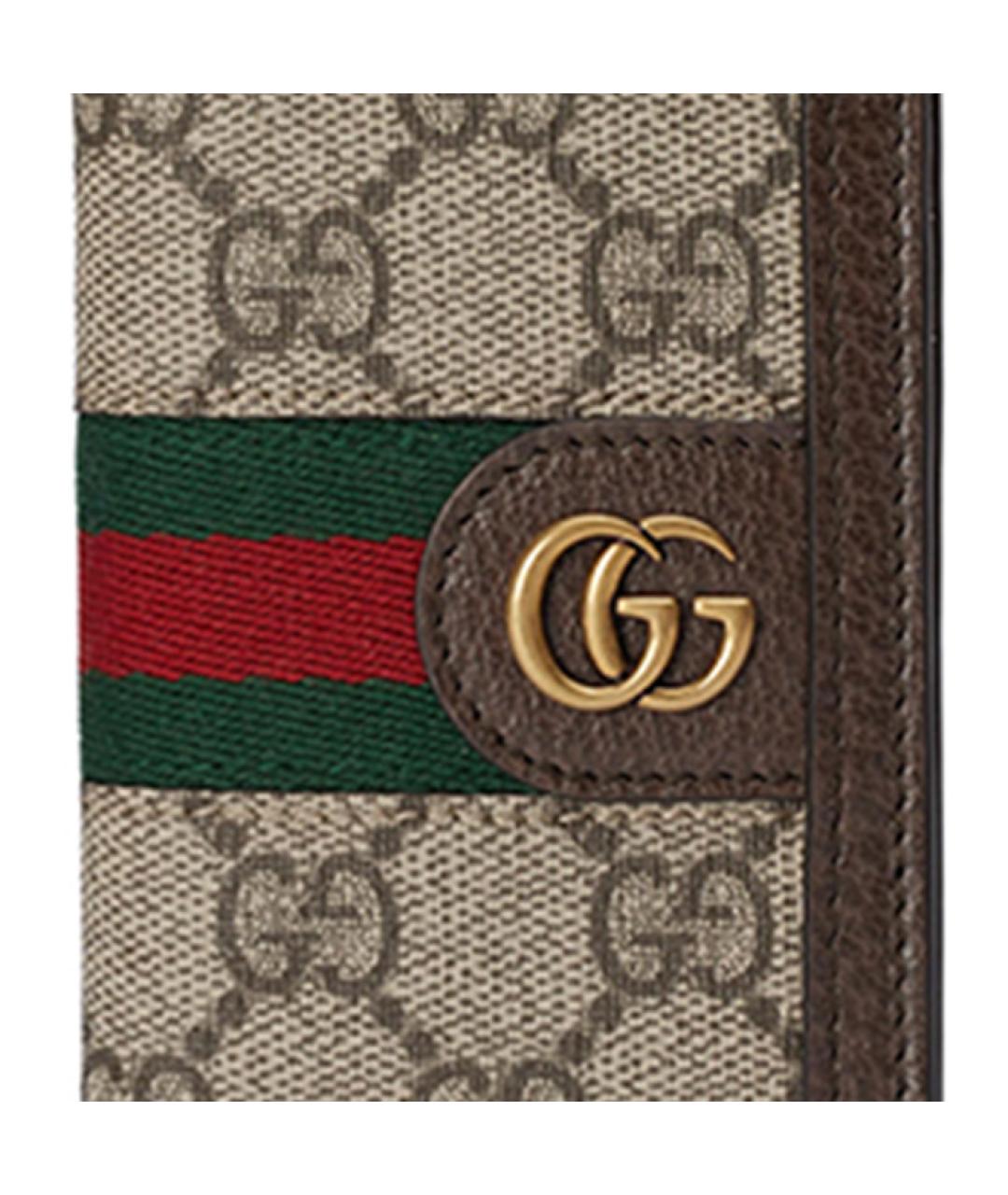 GUCCI Коричневый кожаный кардхолдер, фото 5