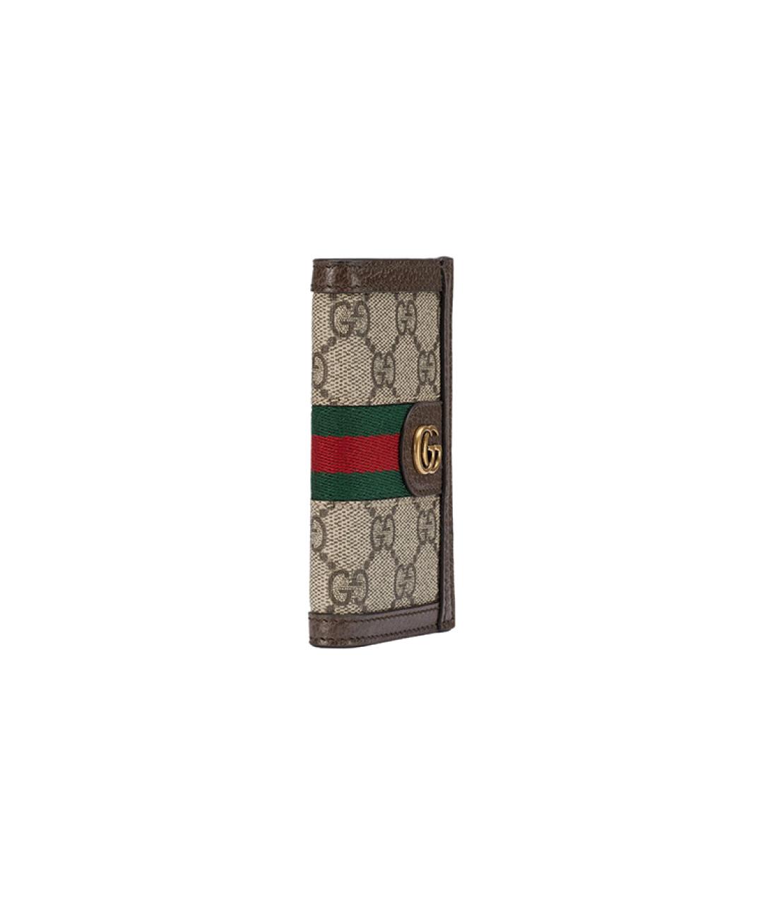 GUCCI Коричневый кожаный кардхолдер, фото 2