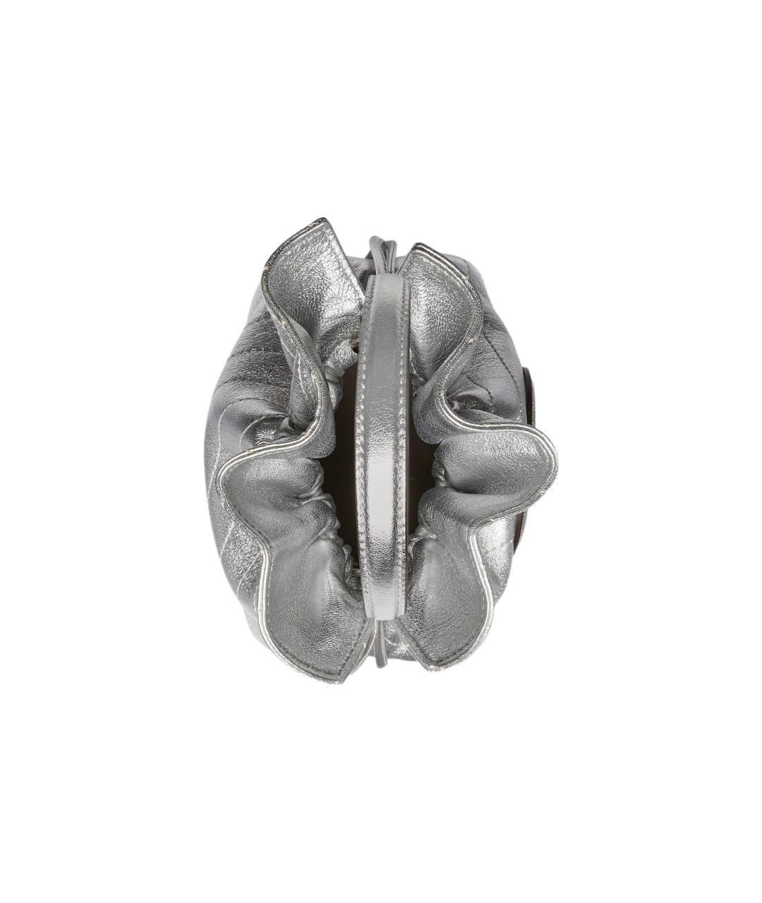 GUCCI Серебряная кожаная сумка через плечо, фото 5