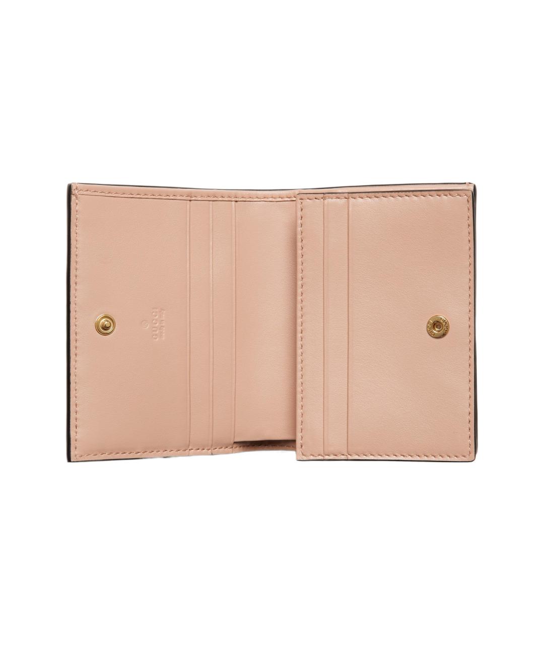 GUCCI Бежевый кожаный кошелек, фото 4