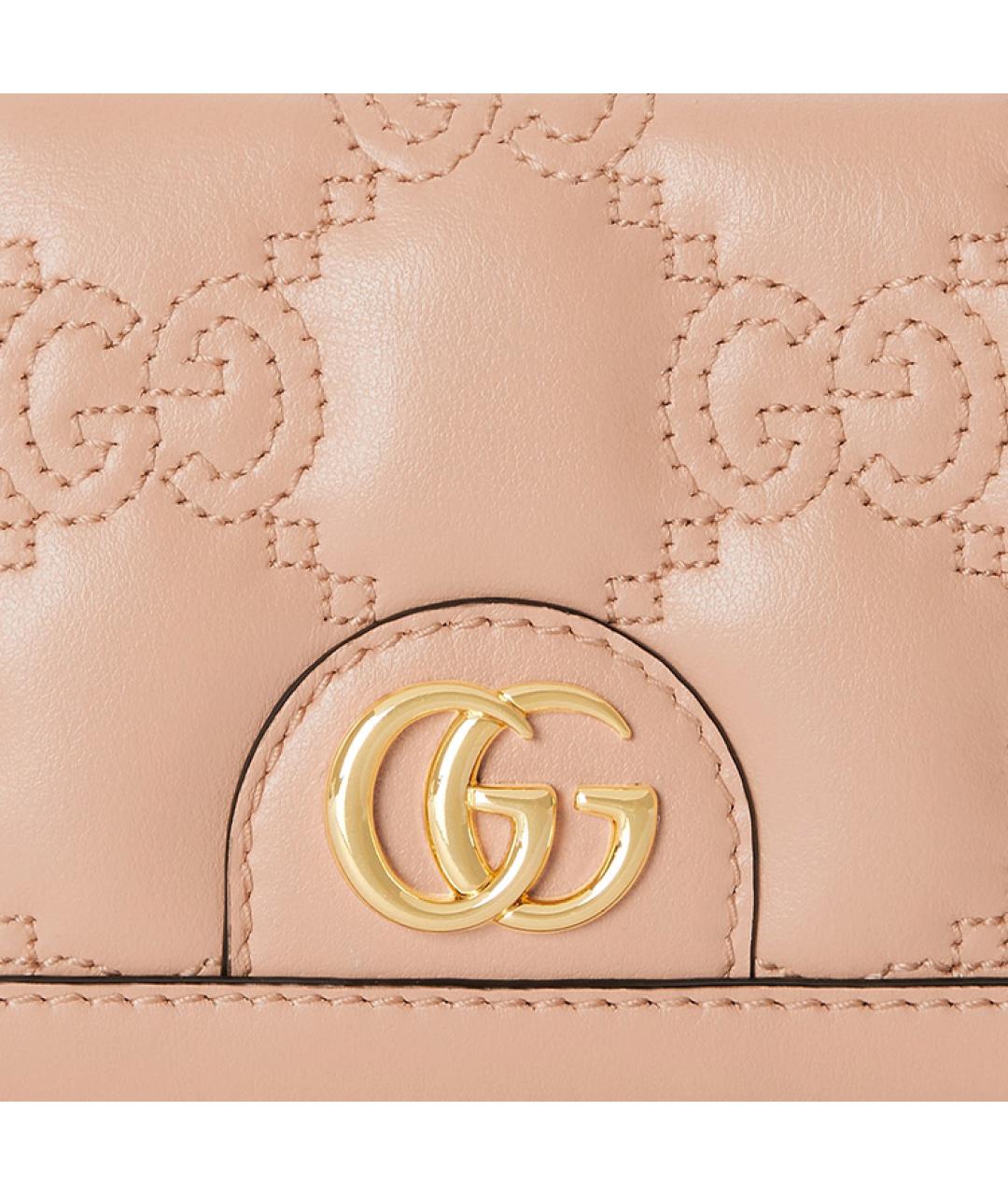 GUCCI Бежевый кожаный кошелек, фото 7