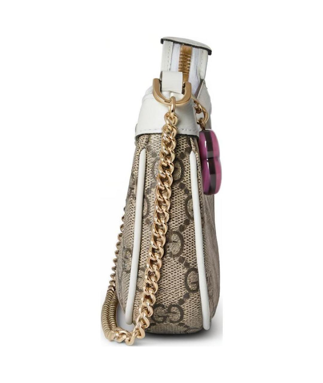 GUCCI Белая хлопковая сумка через плечо, фото 3