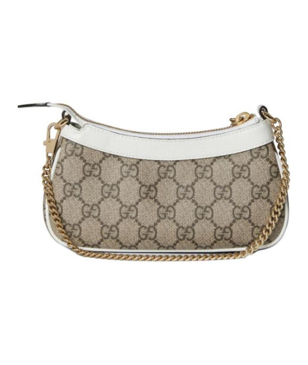 GUCCI Белая хлопковая сумка через плечо, фото 4