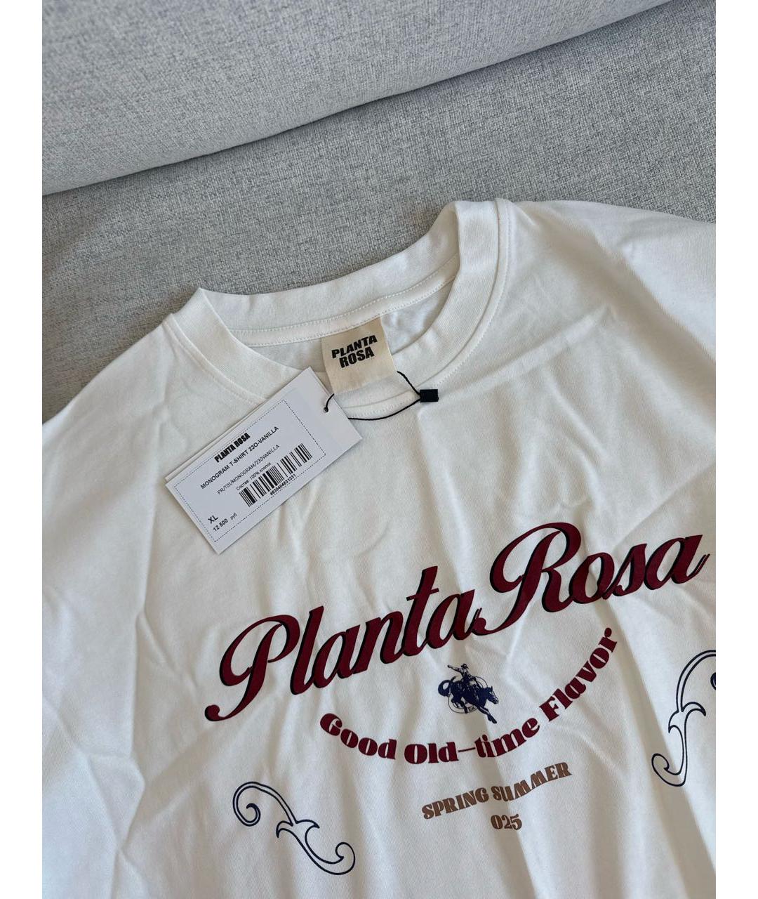 PLANTA ROSA Белая хлопковая футболка, фото 2