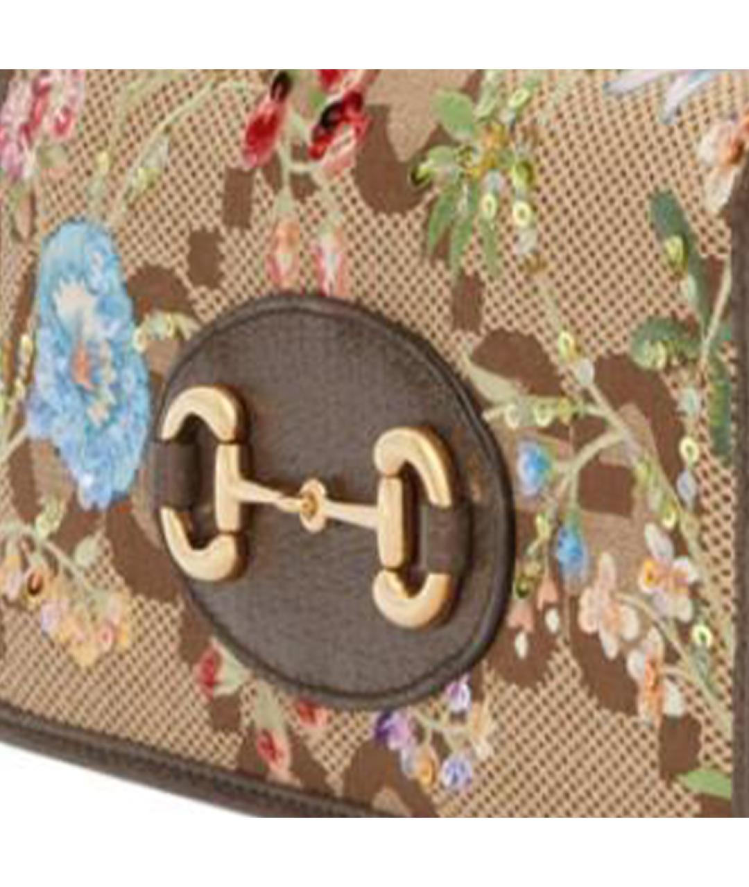 GUCCI Коричневая кожаная сумка через плечо, фото 8