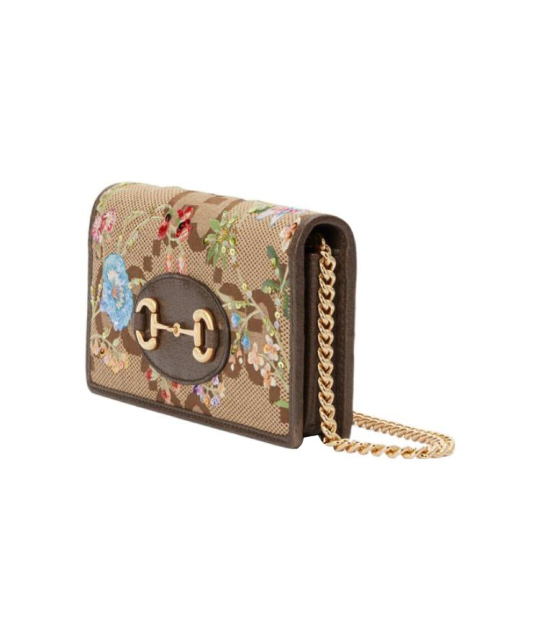 GUCCI Коричневая кожаная сумка через плечо, фото 2