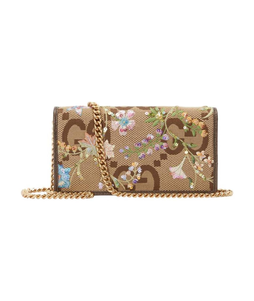 GUCCI Коричневая кожаная сумка через плечо, фото 3