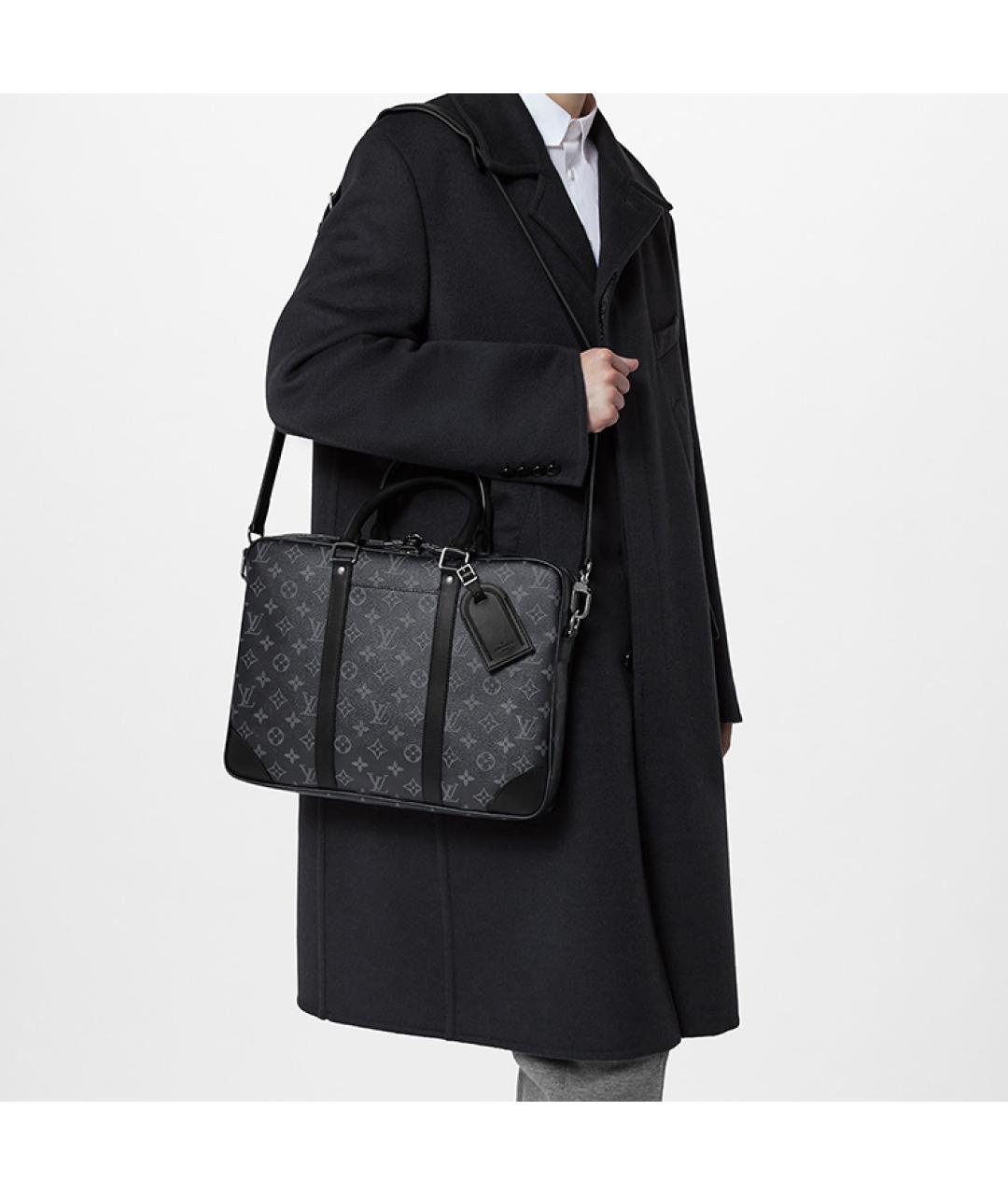 LOUIS VUITTON Черный портфель, фото 7