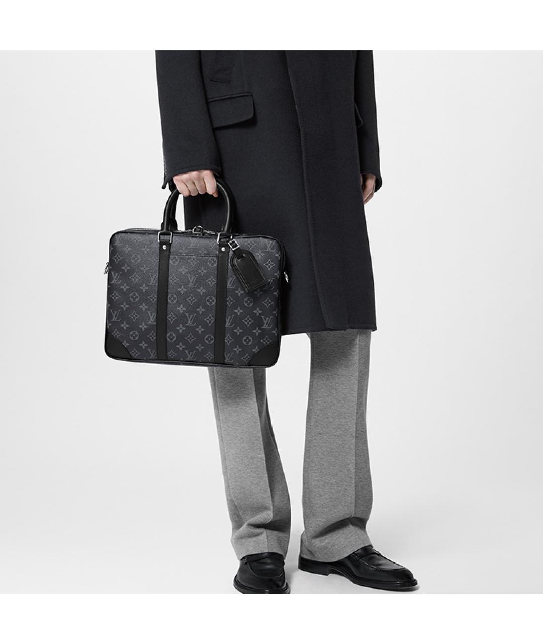 LOUIS VUITTON Черный портфель, фото 6