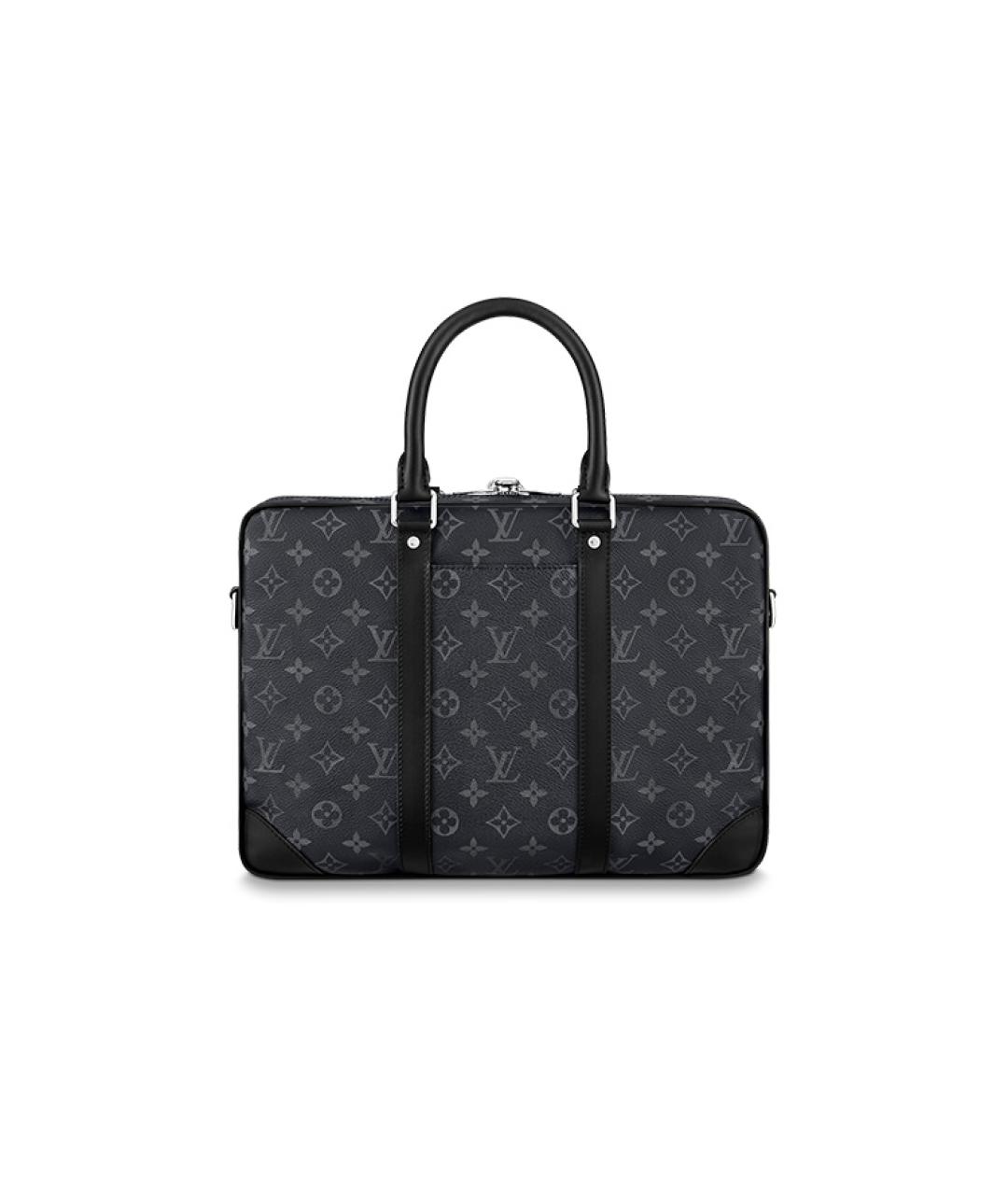 LOUIS VUITTON Черный портфель, фото 3