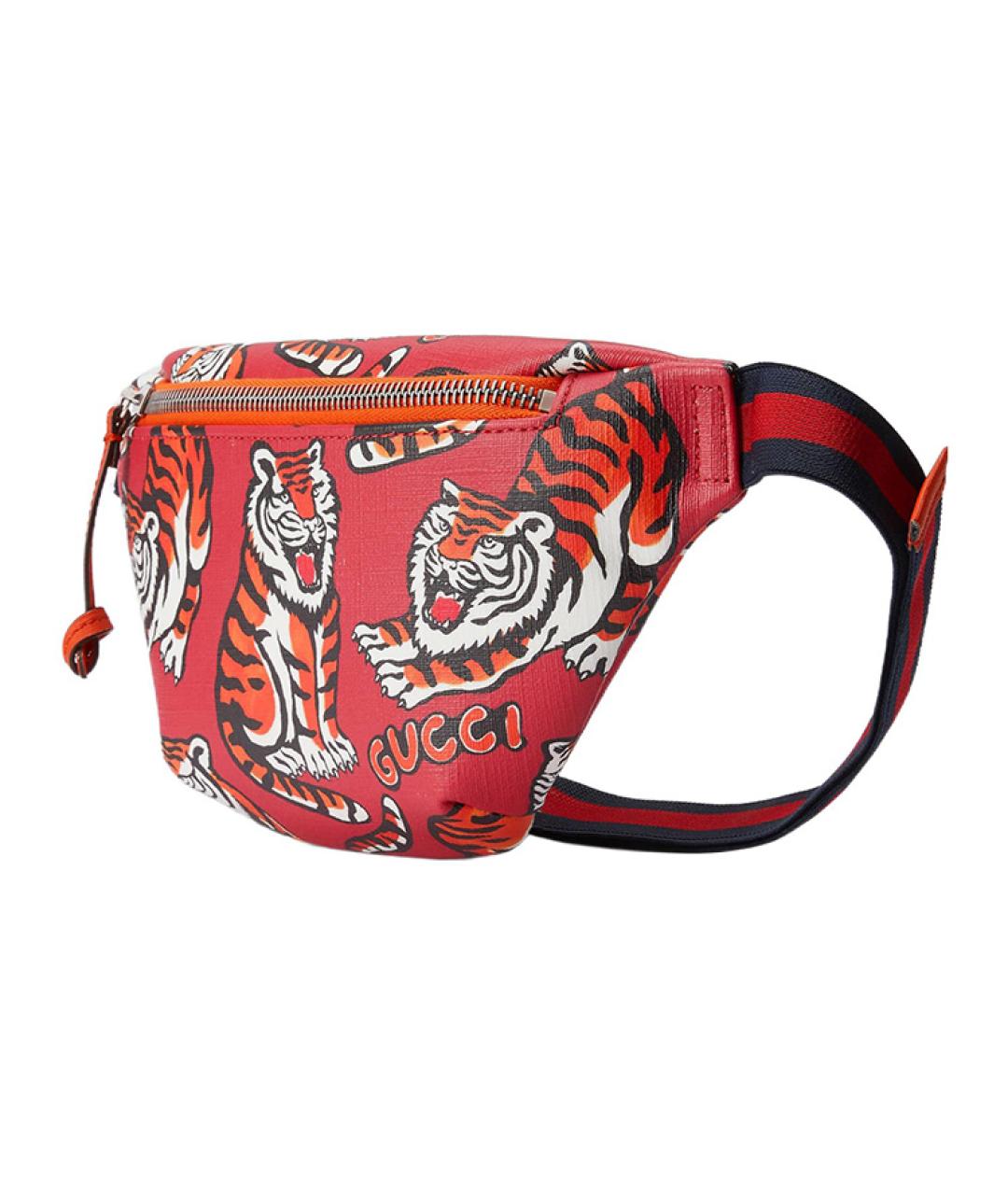 GUCCI Красная кожаная поясная сумка, фото 2
