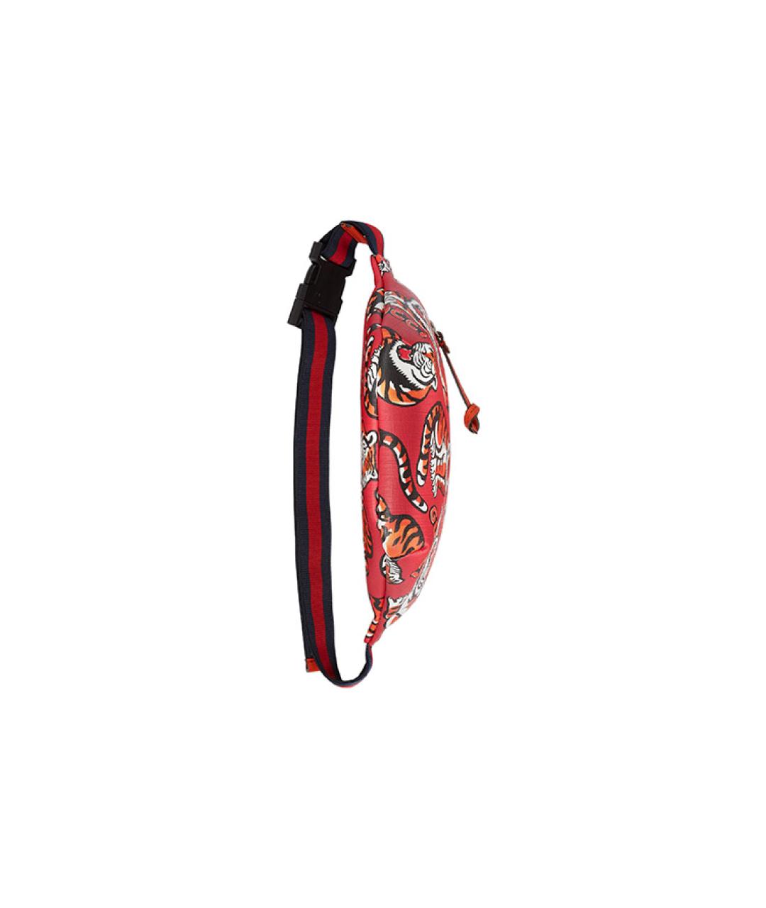GUCCI Красная кожаная поясная сумка, фото 5