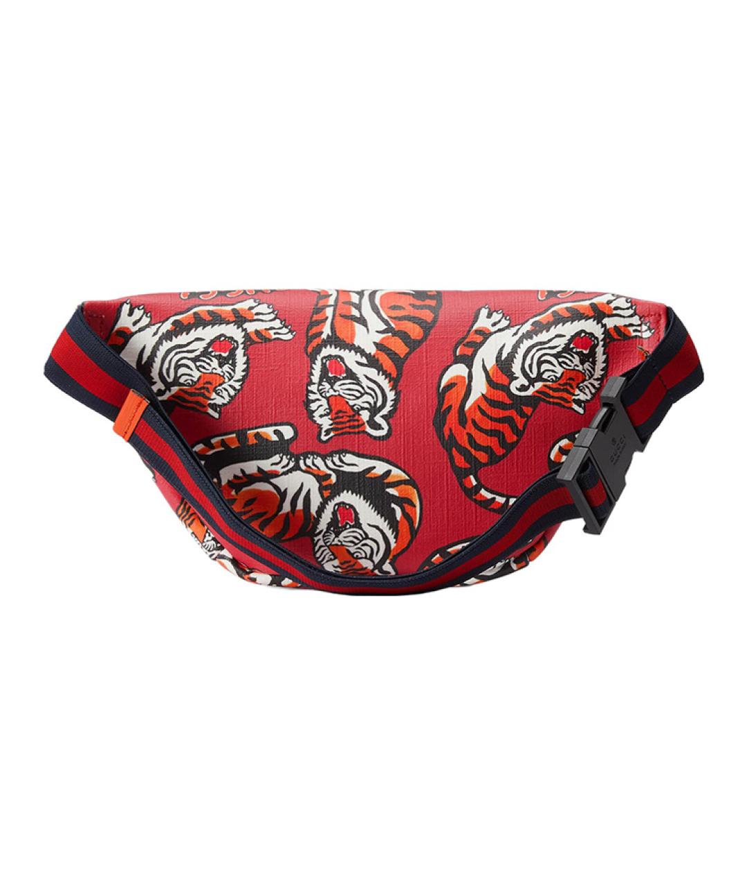 GUCCI Красная кожаная поясная сумка, фото 4
