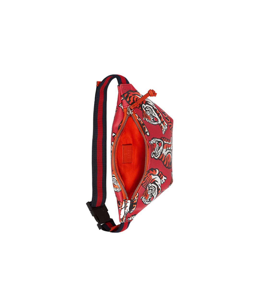 GUCCI Красная кожаная поясная сумка, фото 7