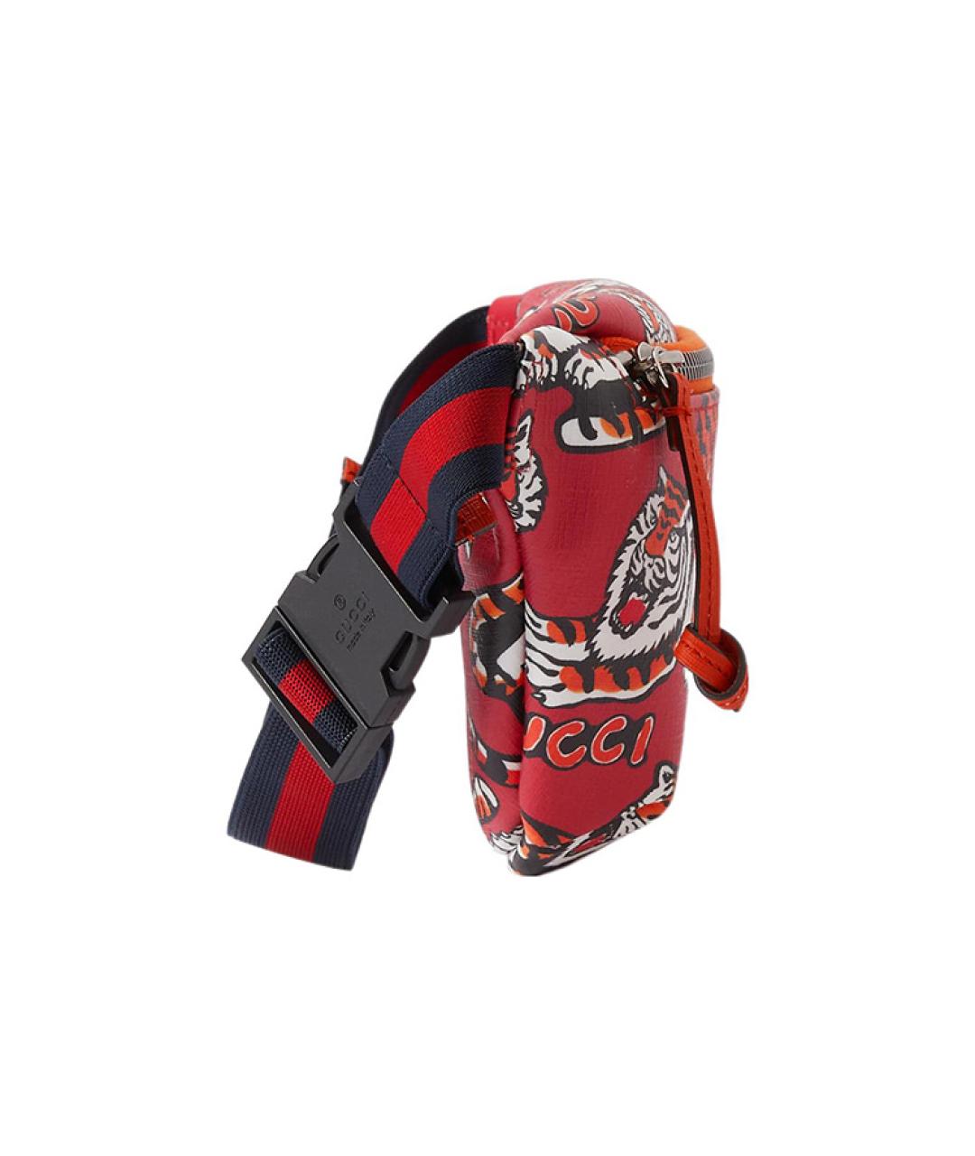GUCCI Красная кожаная поясная сумка, фото 3