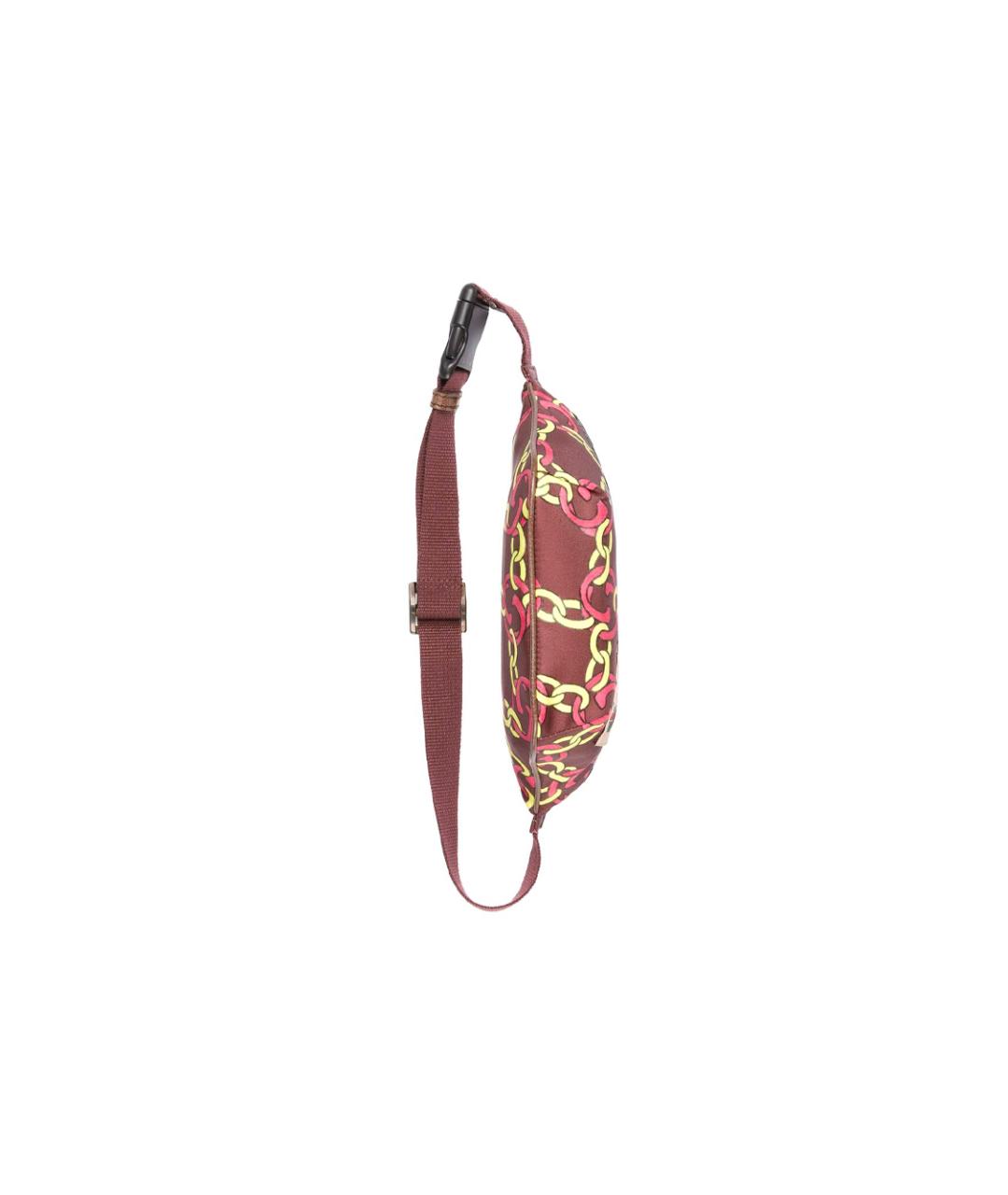 GUCCI Коричневая тканевая поясная сумка, фото 5
