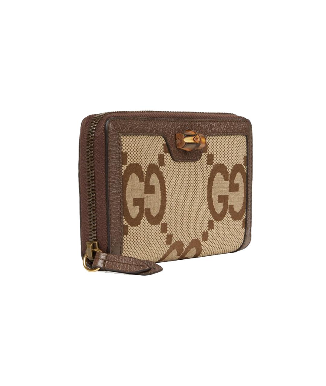 GUCCI Коричневый кожаный кошелек, фото 2