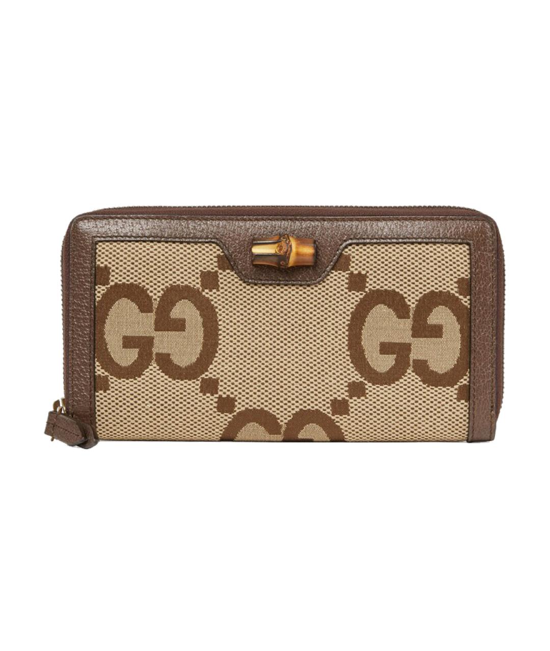 GUCCI Коричневый кожаный кошелек, фото 1