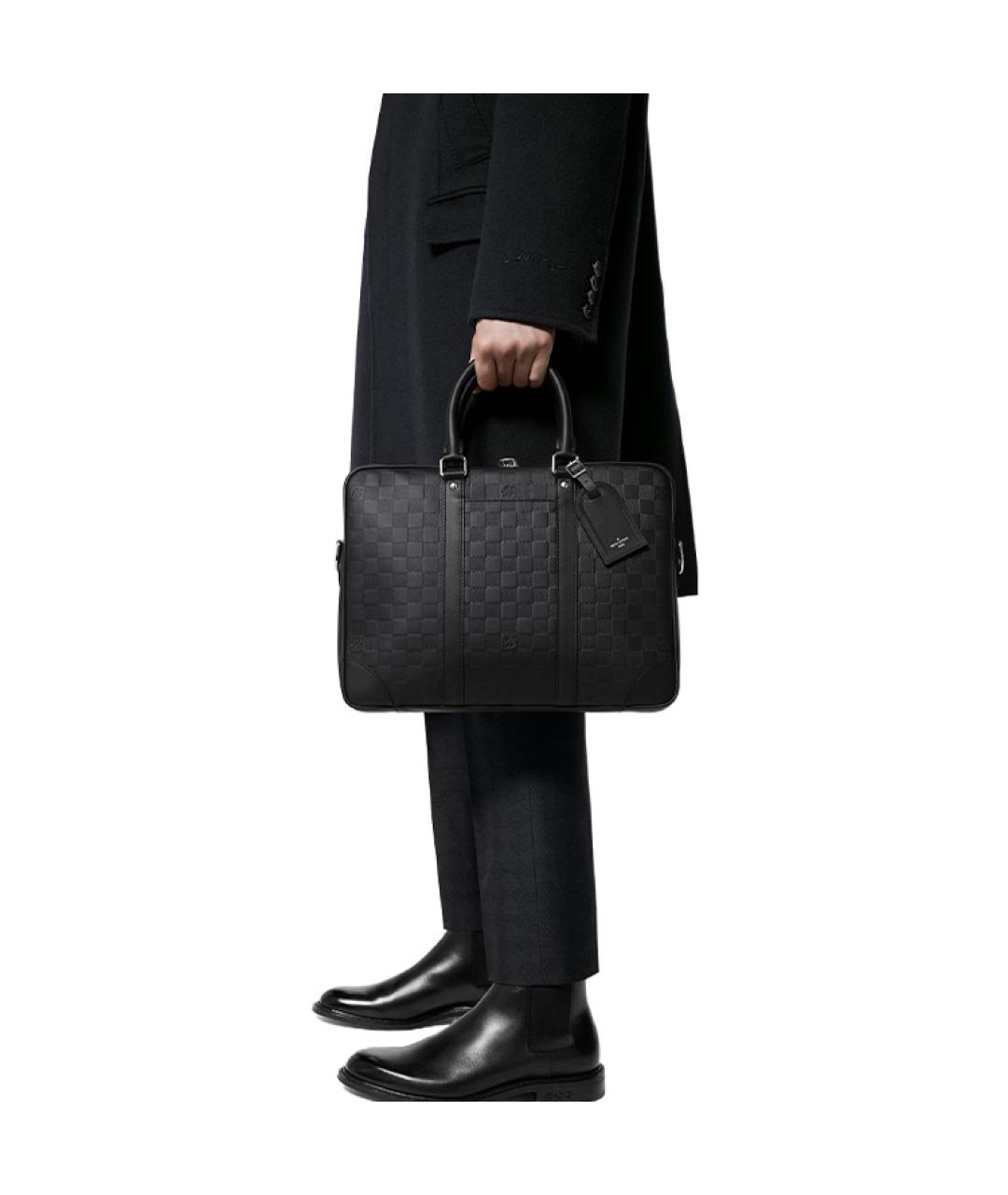 LOUIS VUITTON Черный портфель, фото 7