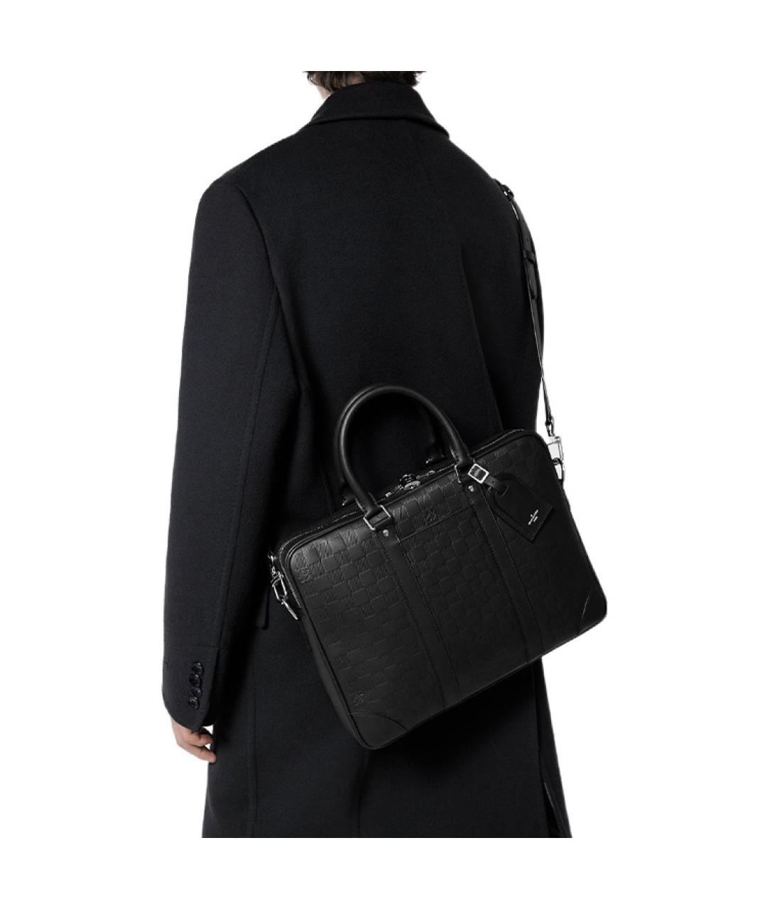 LOUIS VUITTON Черный портфель, фото 6