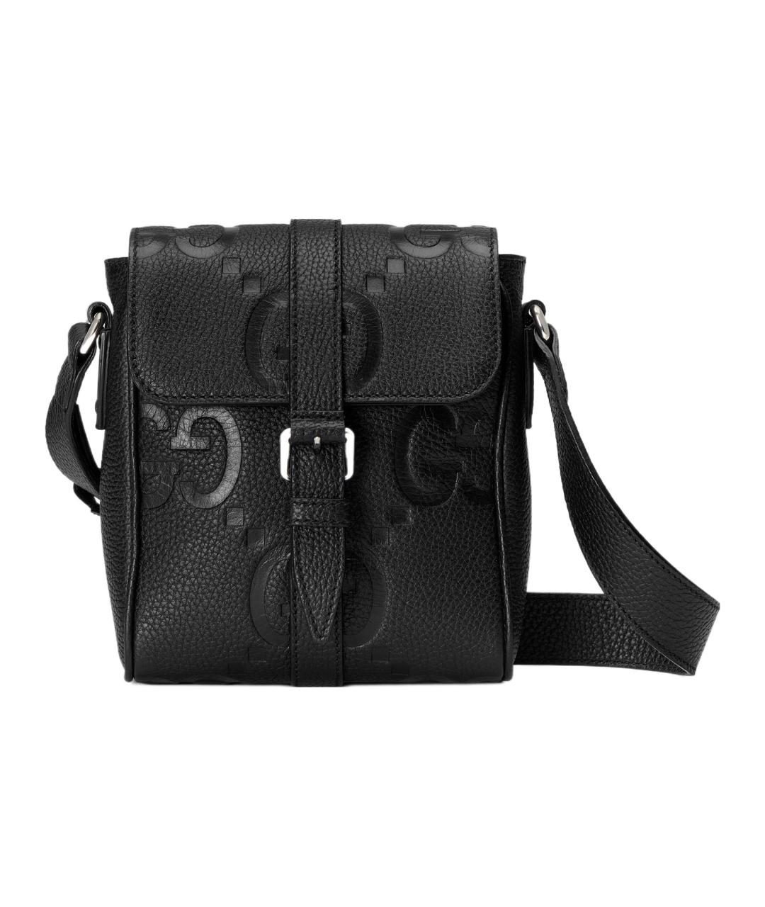 GUCCI Черная кожаная сумка на плечо, фото 1