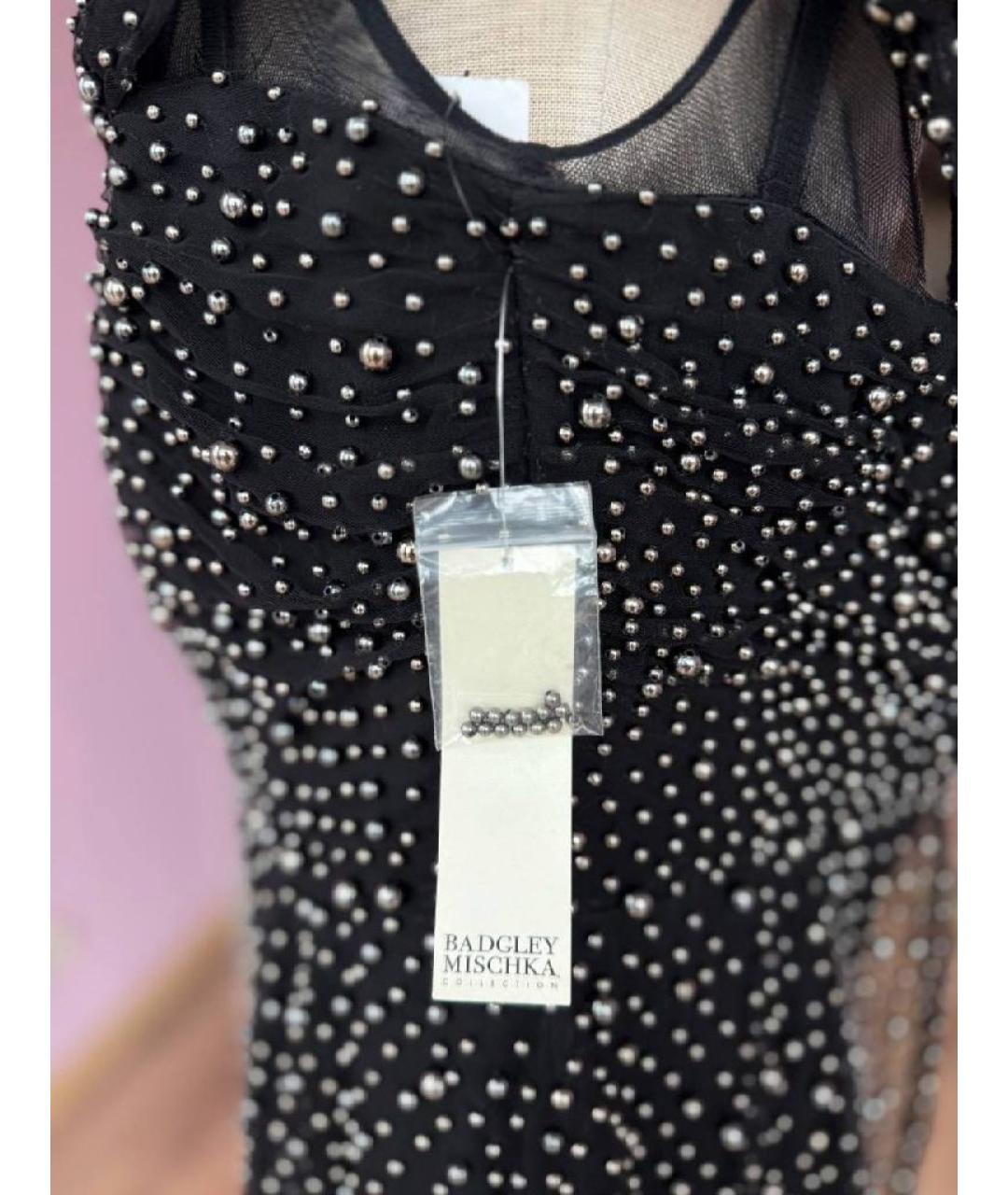 BADGLEY MISCHKA Черное полиэстеровое вечернее платье, фото 4