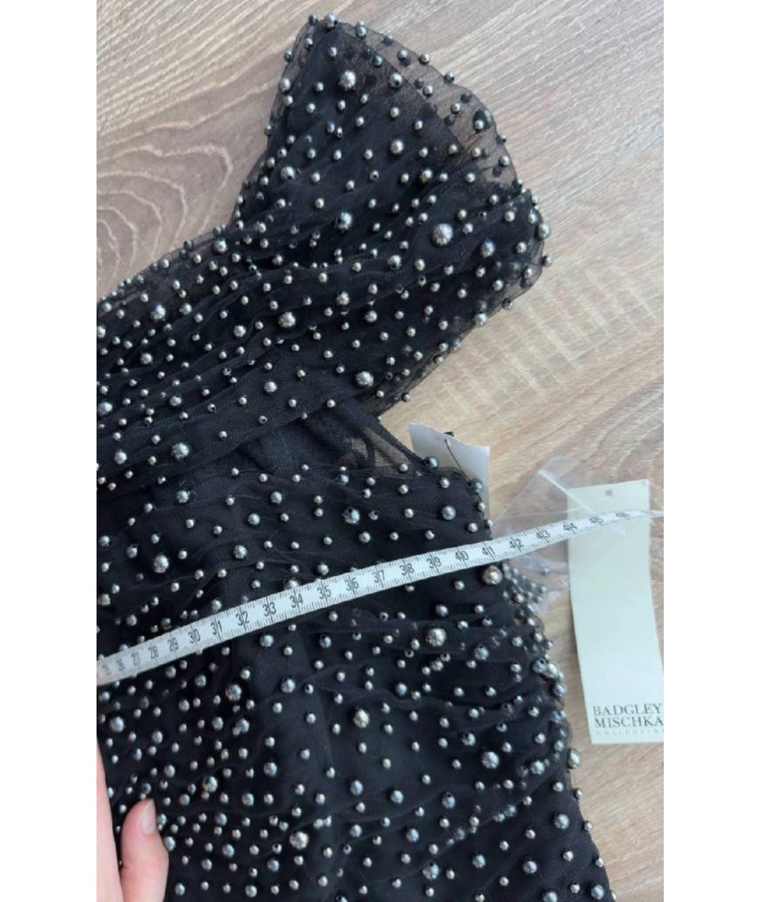 BADGLEY MISCHKA Черное полиэстеровое вечернее платье, фото 7
