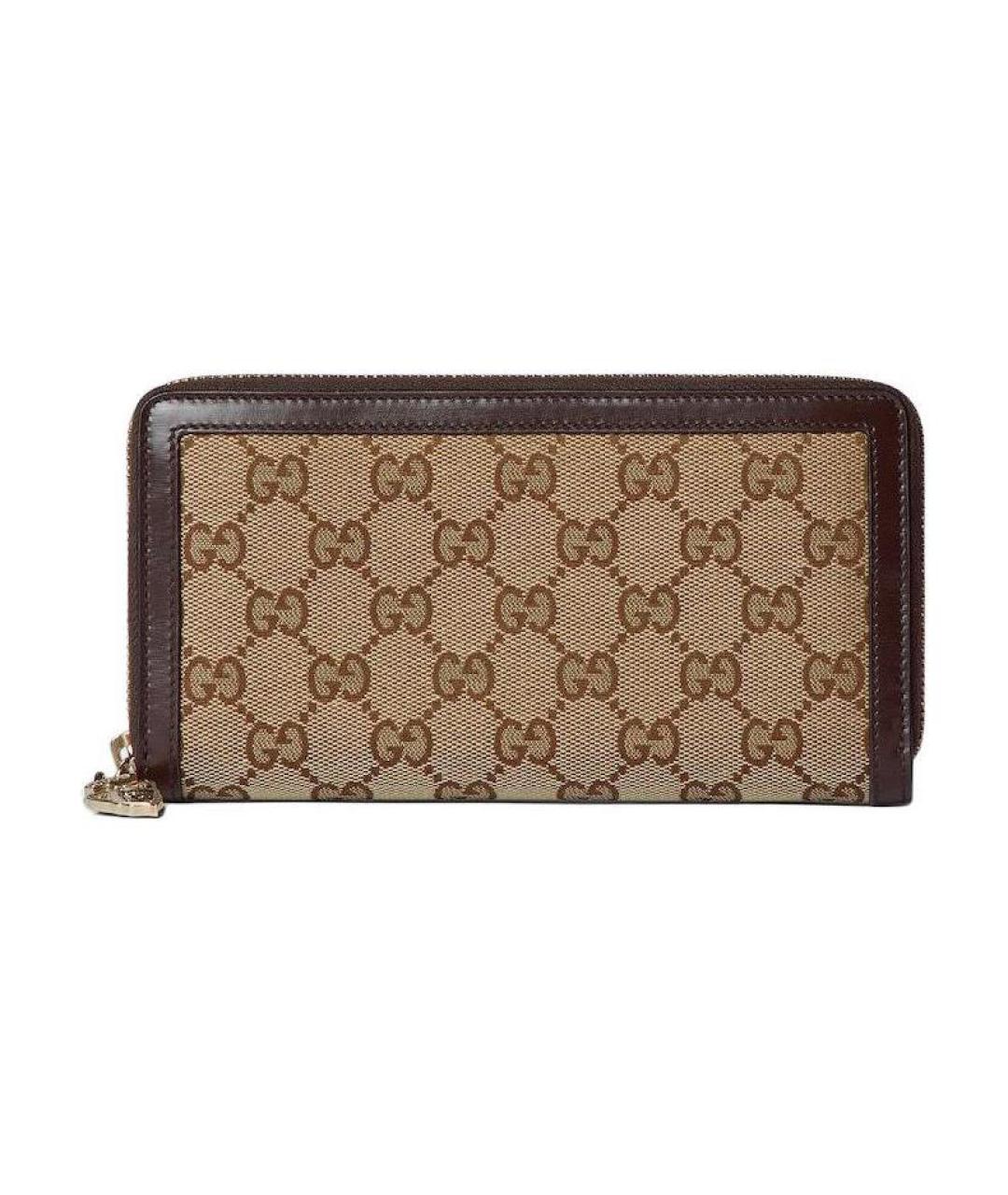 GUCCI Коричневый кожаный кошелек, фото 1