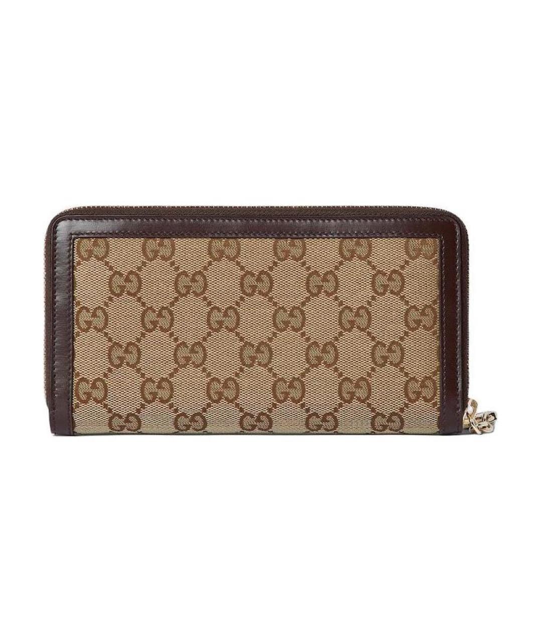 GUCCI Коричневый кожаный кошелек, фото 3