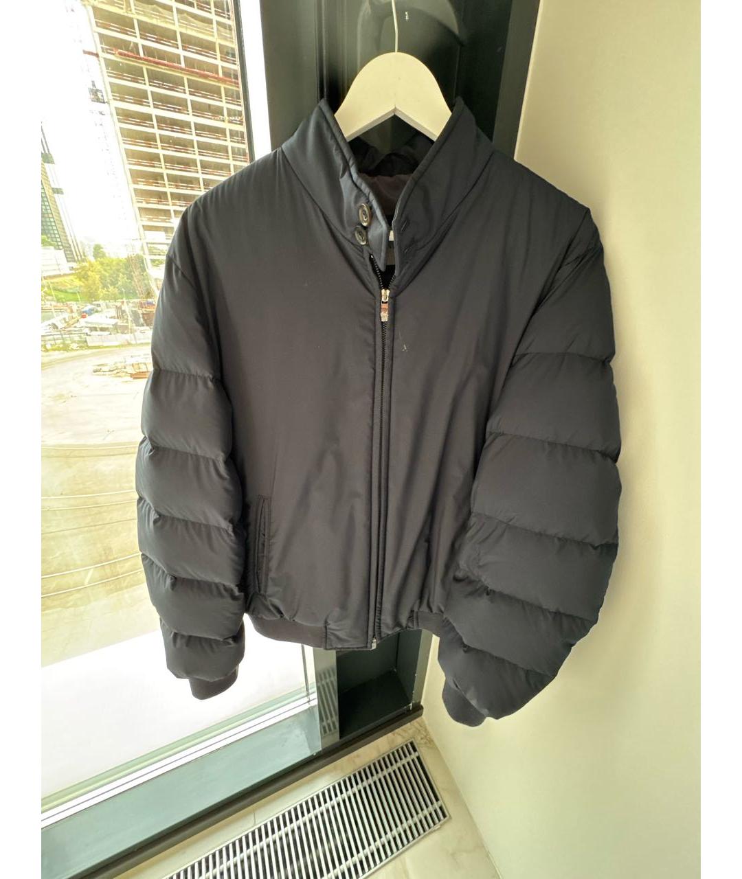 CORNELIANI Темно-синяя полиэстеровая куртка, фото 9