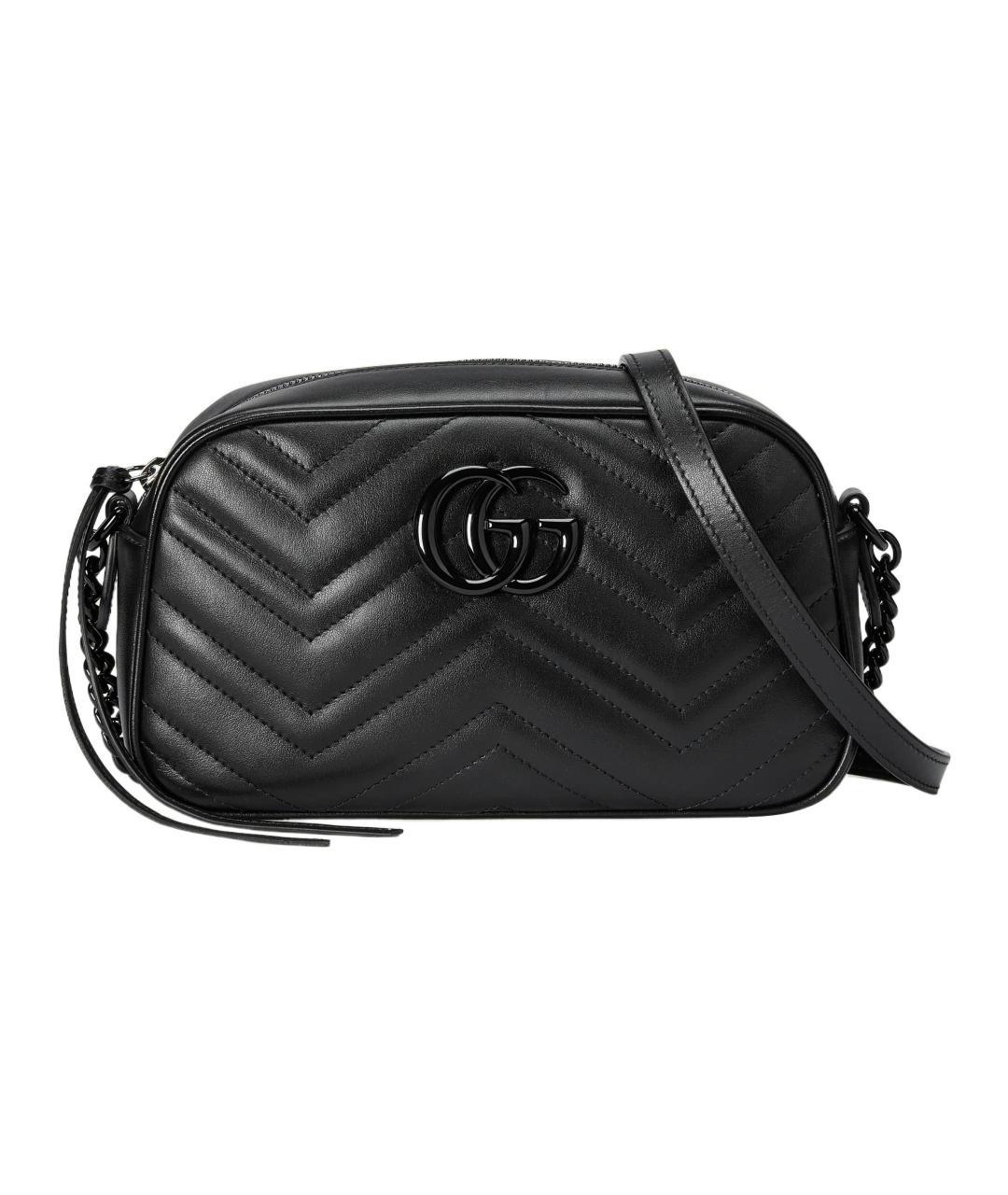 GUCCI Черная кожаная сумка через плечо, фото 1