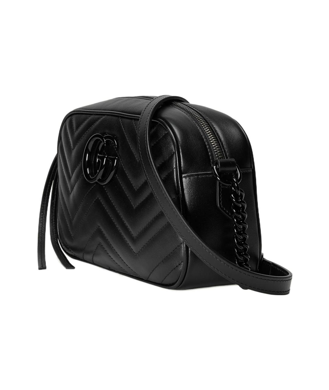 GUCCI Черная кожаная сумка через плечо, фото 3