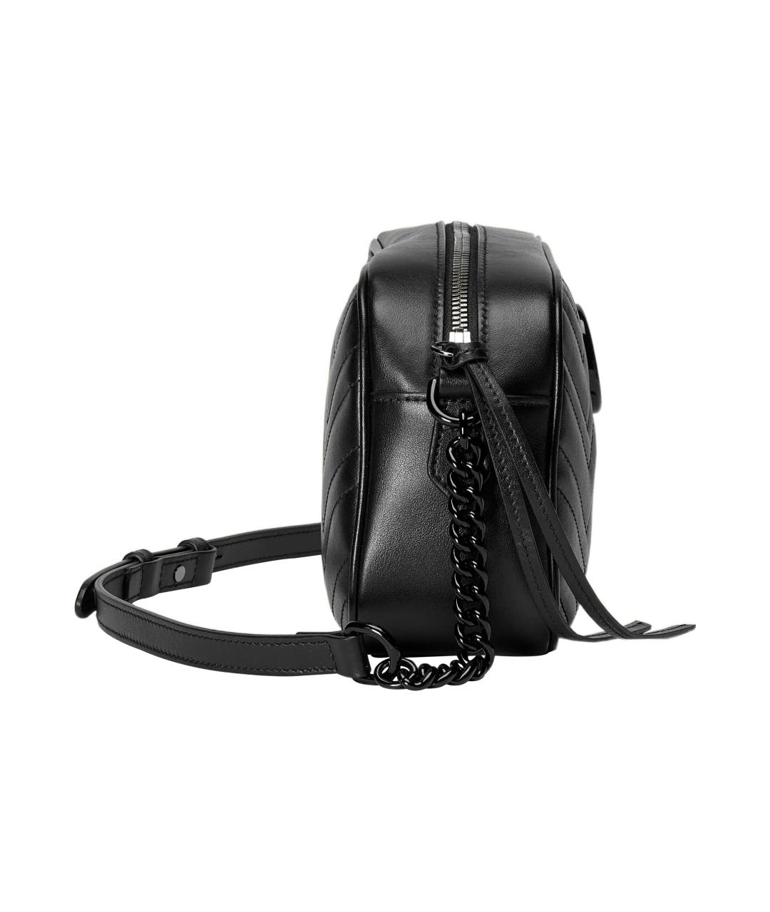 GUCCI Черная кожаная сумка через плечо, фото 4