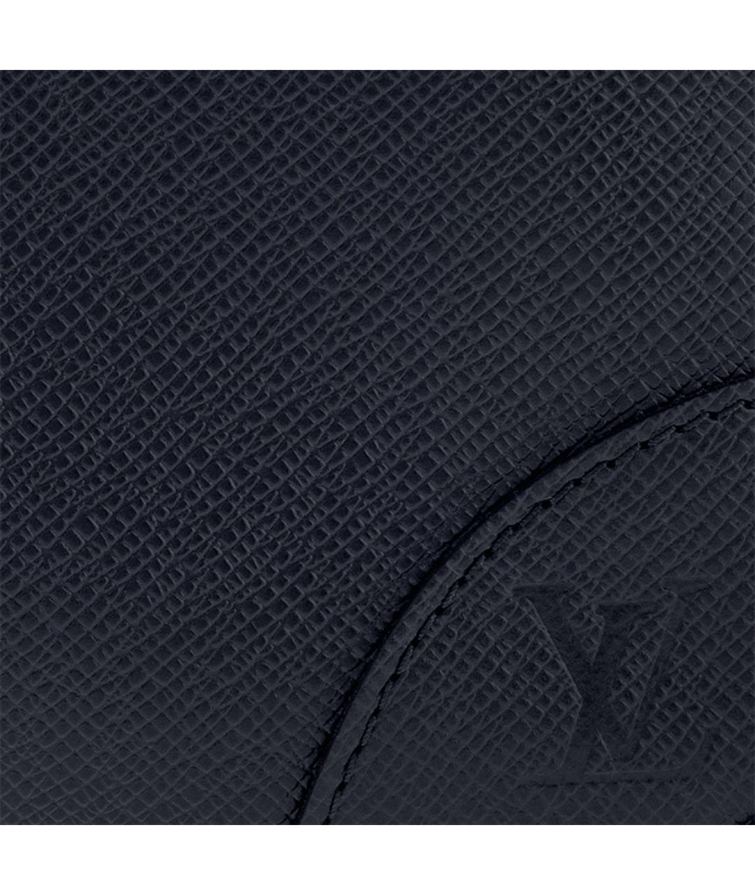 LOUIS VUITTON Темно-синий кожаный портфель, фото 5