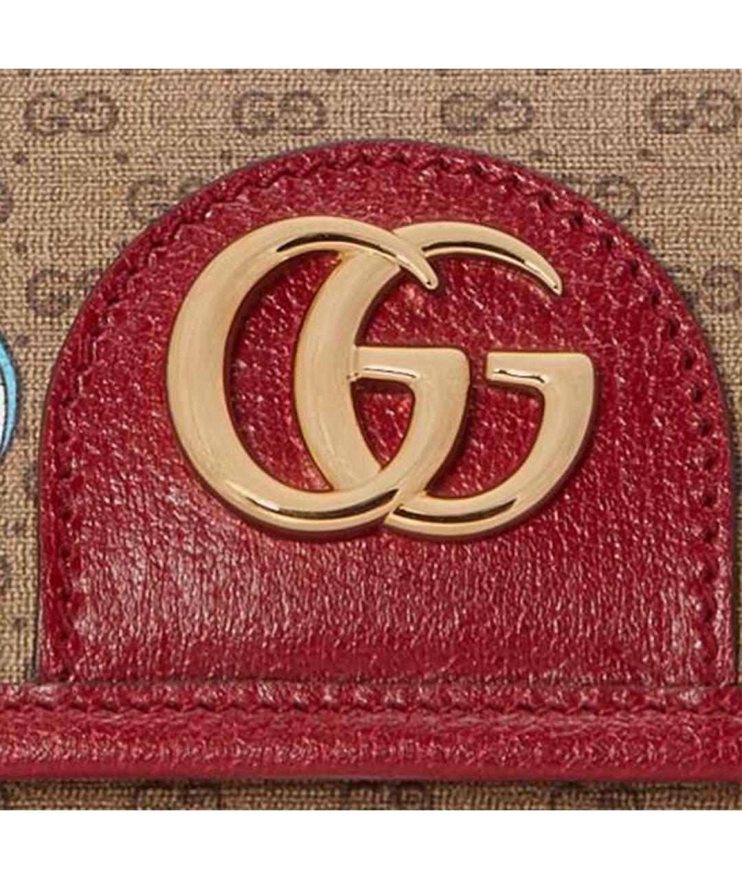 GUCCI Бордовая хлопковая поясная сумка, фото 4
