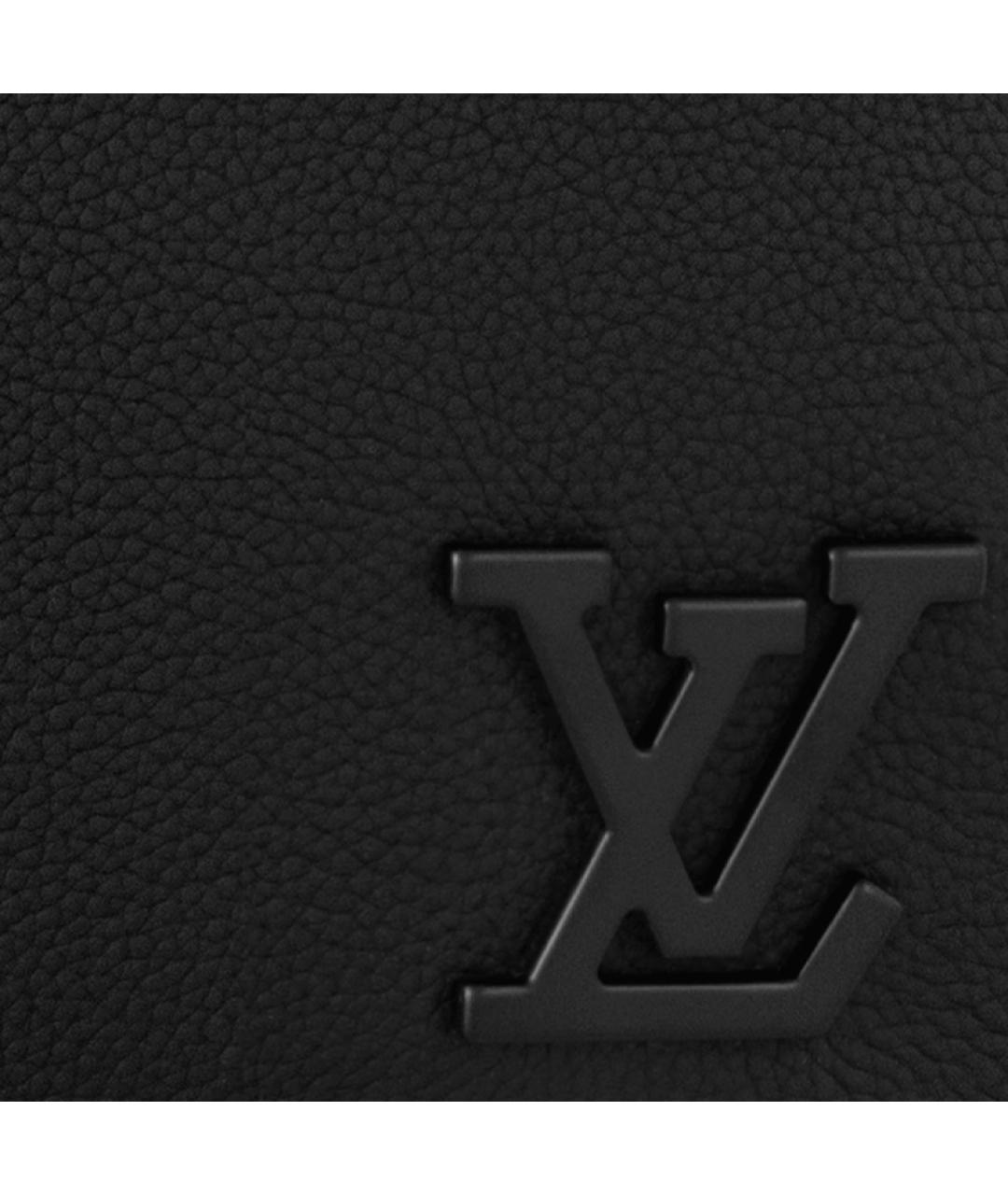 LOUIS VUITTON Черный кожаный портфель, фото 6