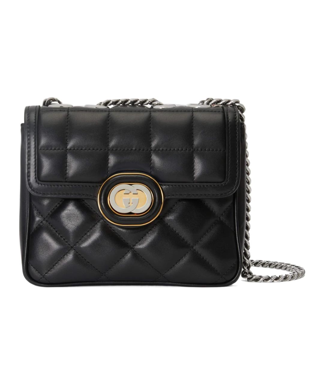 GUCCI Черная кожаная сумка через плечо, фото 1