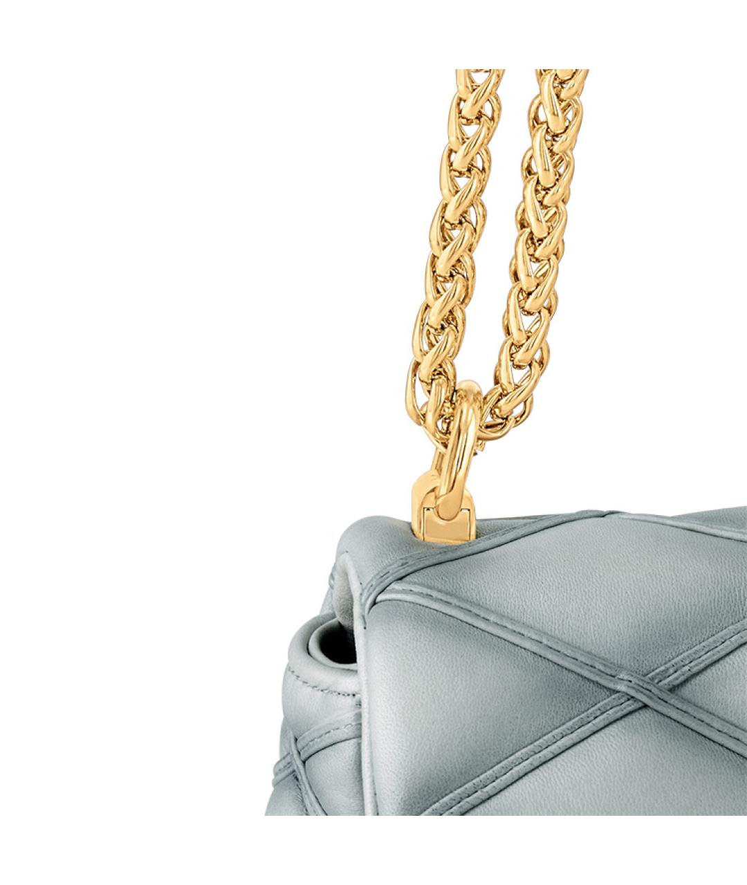 LOUIS VUITTON Серая кожаная сумка через плечо, фото 5