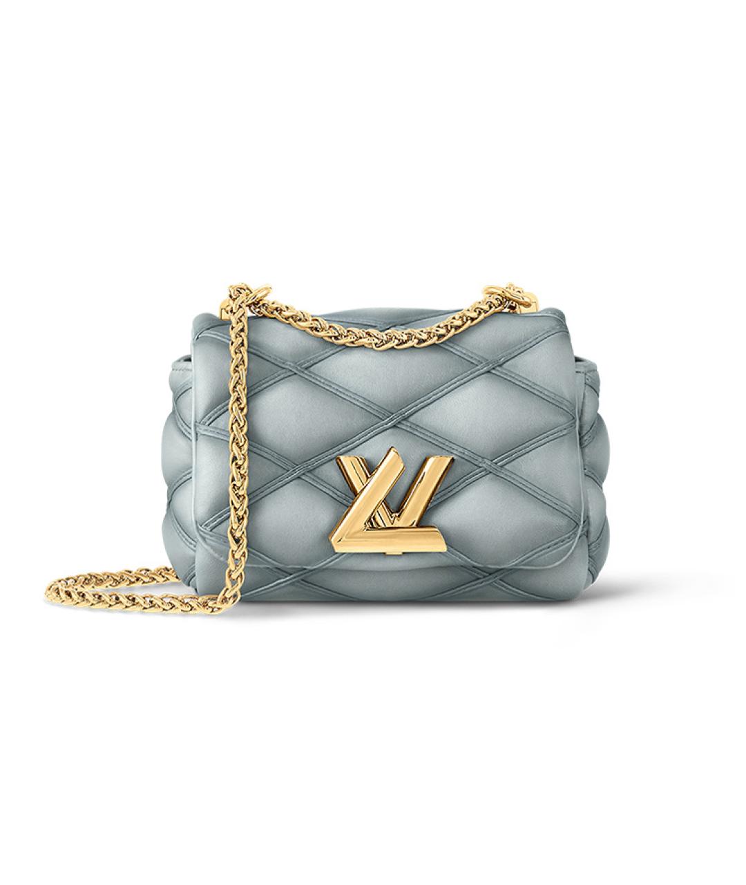 LOUIS VUITTON Серая кожаная сумка через плечо, фото 7