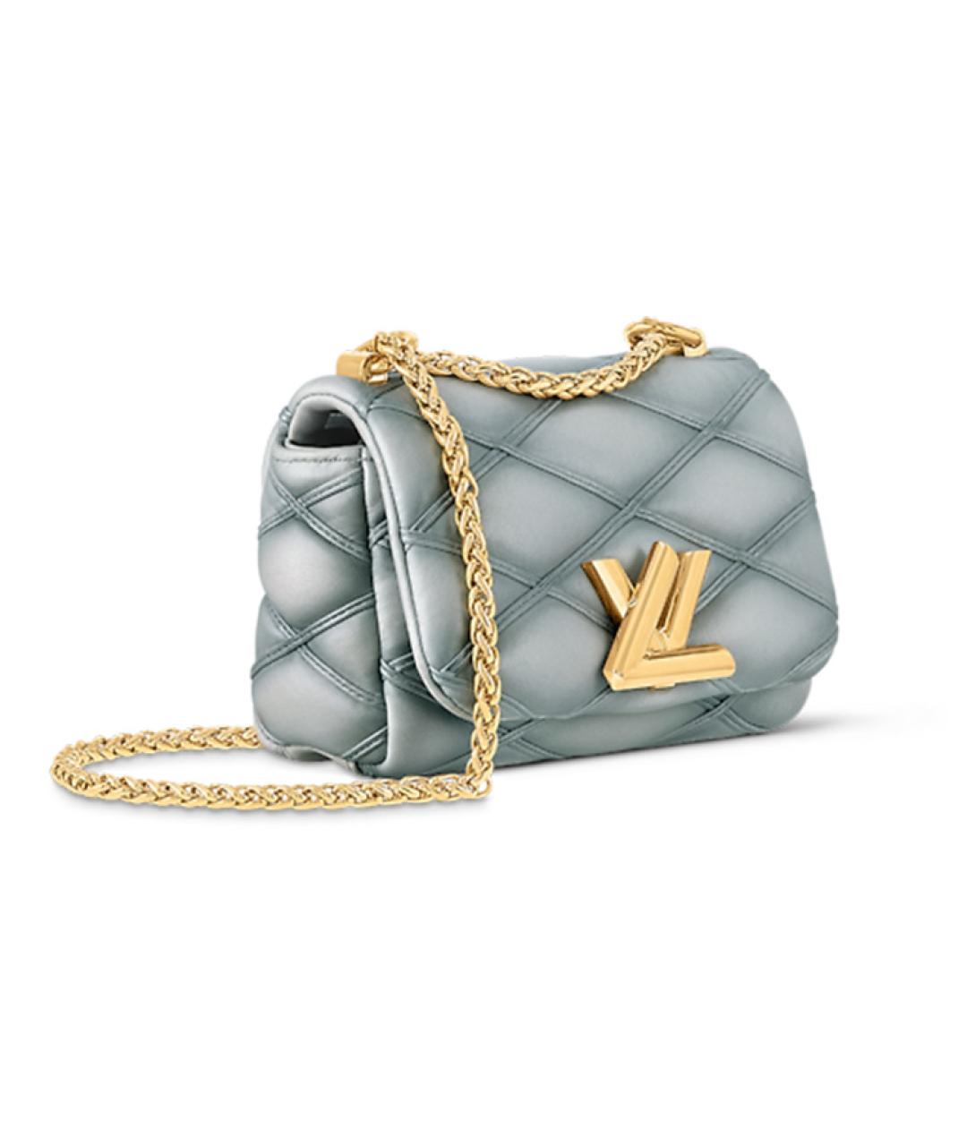 LOUIS VUITTON Серая кожаная сумка через плечо, фото 2