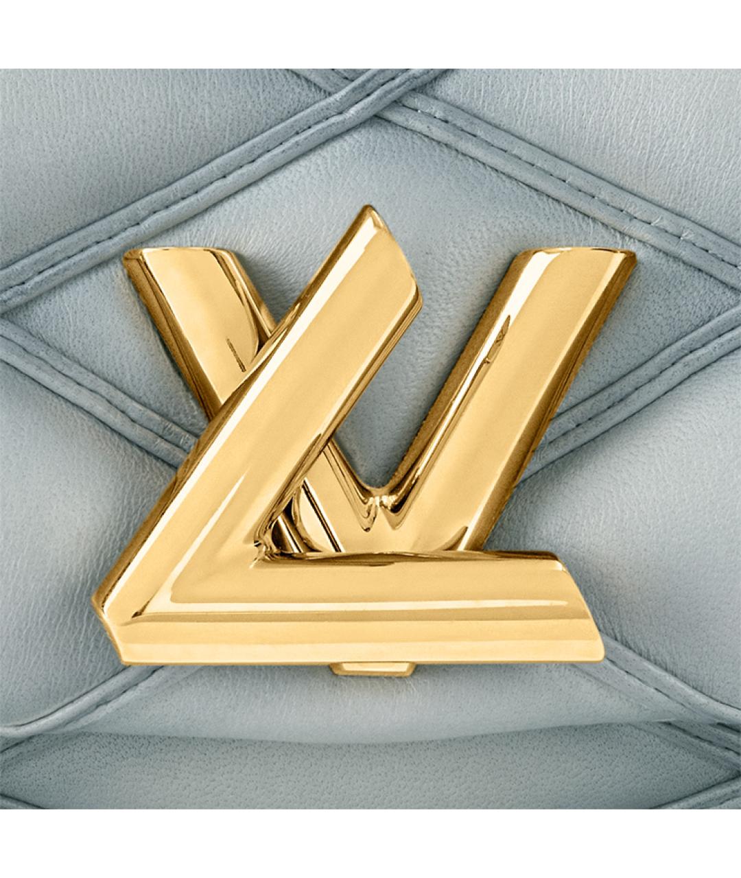 LOUIS VUITTON Серая кожаная сумка через плечо, фото 6