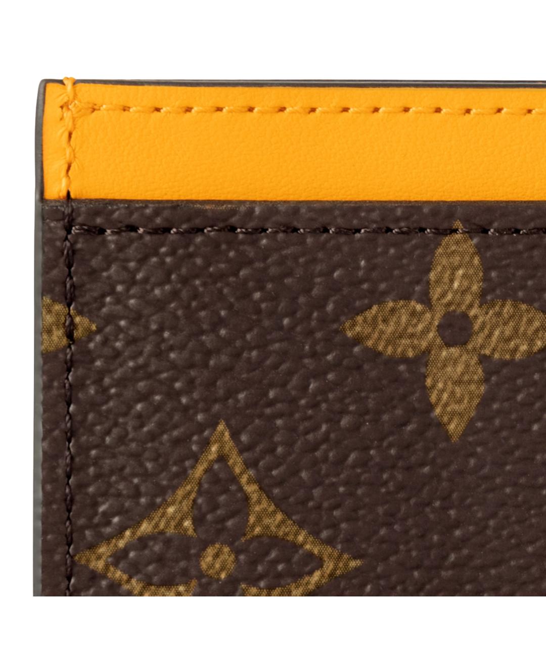 LOUIS VUITTON Коричневый кожаный кардхолдер, фото 5