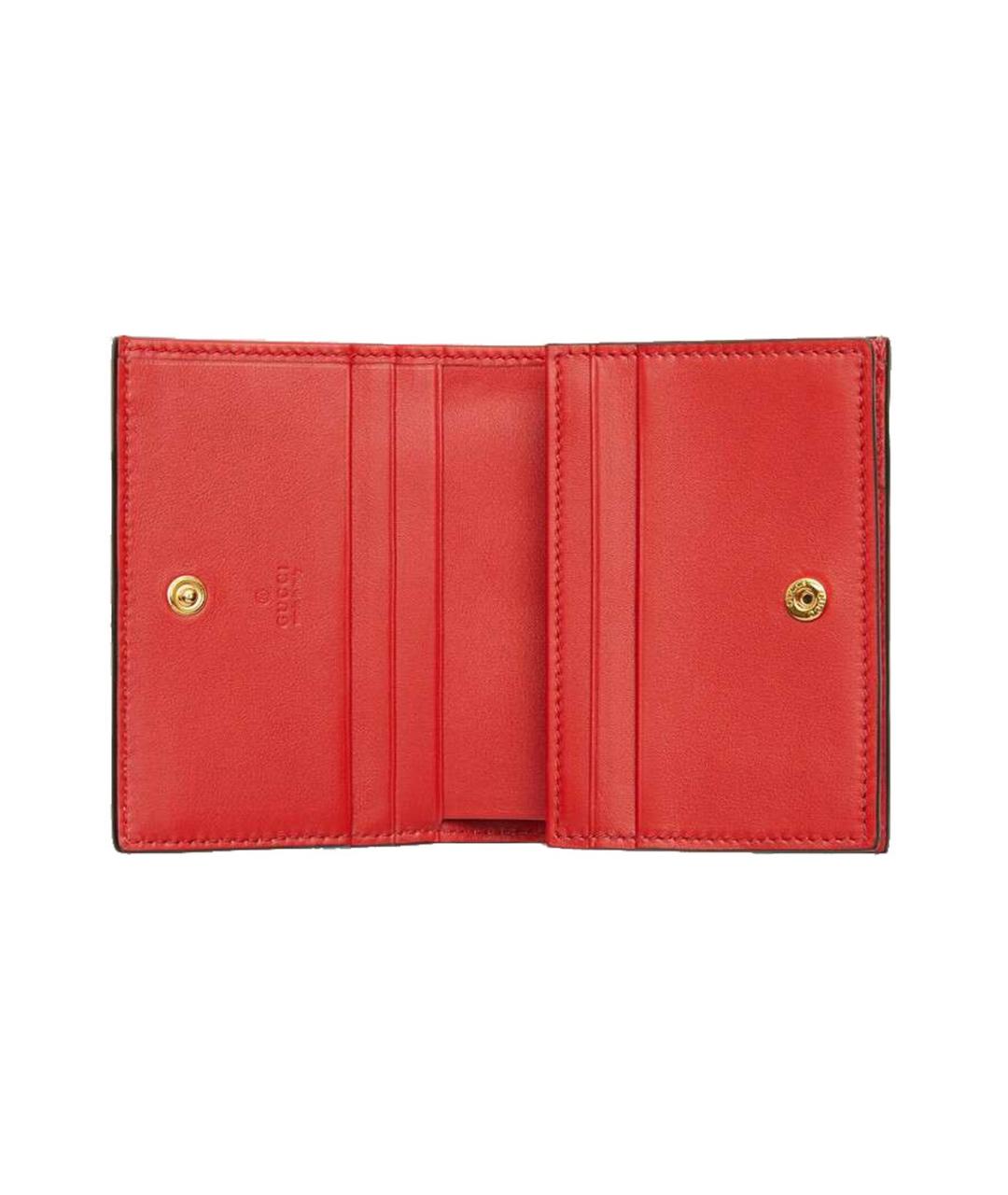 GUCCI Красный кожаный кошелек, фото 4