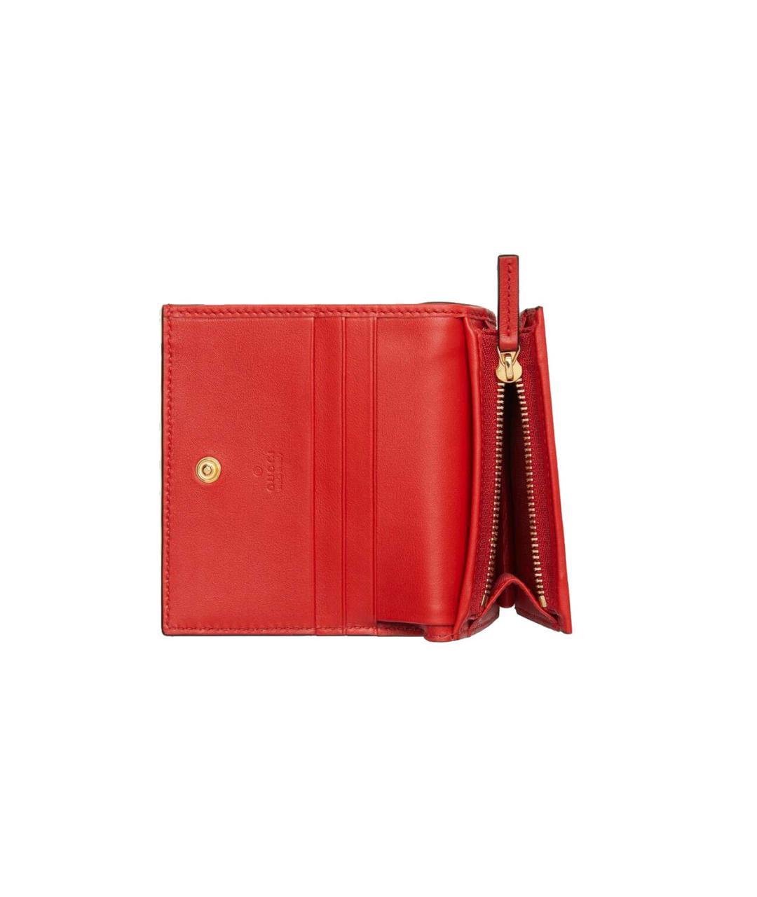 GUCCI Красный кожаный кошелек, фото 5